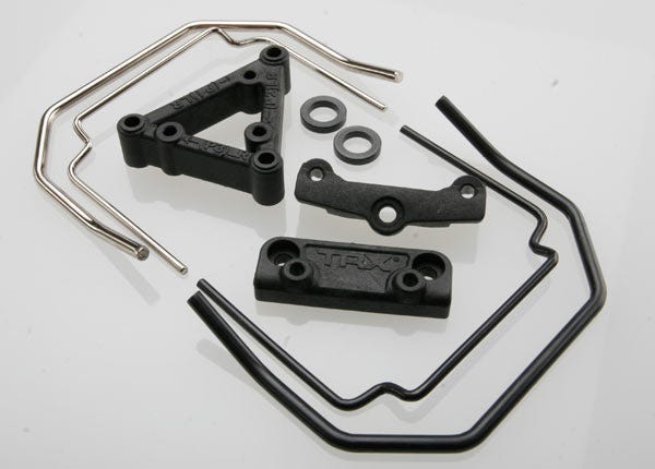 Sway bar mounts (front & rear) (Revo)/ sway bar wires (front & rear) (4)/ drill guide/ spacers