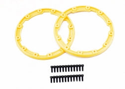 Discontinued - Sidewall protector beadlock style (yellow) (2)/ 2.5x8mm CS (24) (for use with Geode wheels)