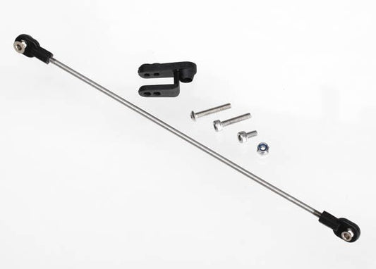 Rudder pushrod assembled/ servo horn/ 3x18mm BCS (stainless) (1)/ 3x15mm CS (stainless) (1)/ 3x6mm CS (stainless) (1)/ NL 3.0 (1)