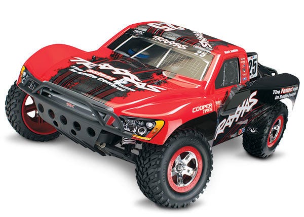 Discontinued - Slash VXL:  1/10 Scale 2WD Short Course Racing Truck. Ready-to-Race with TQi Traxxas Link™ Enabled 2.4GHz Radio System Velineon VXL-3s brushless ESC (fwd/rev) On-Board Audio and Traxxas Stability Management (TSM).