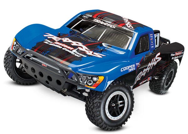Discontinued - Slash VXL:  1/10 Scale 2WD Short Course Racing Truck. Ready-to-Race with TQi Traxxas Link™ Enabled 2.4GHz Radio System Velineon VXL-3s brushless ESC (fwd/rev) On-Board Audio and Traxxas Stability Management (TSM).
