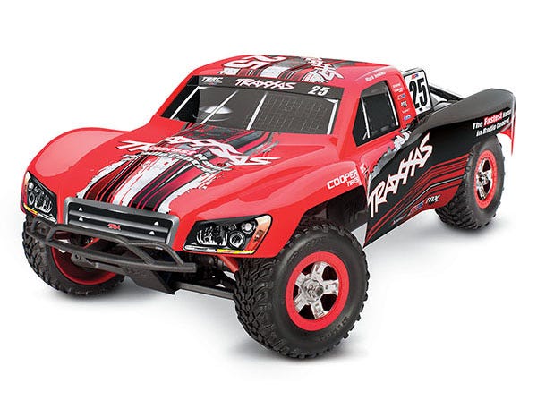 Discontinued - Slash: 1/16 Scale 4WD Electric Short Course Racing Truck.  Ready-To-Race with TQ 2.4GHz radio system Titan 550 motor and XL-2.5 ESC.  Includes: 6-Cell NiMH 1200mAh Traxxas battery