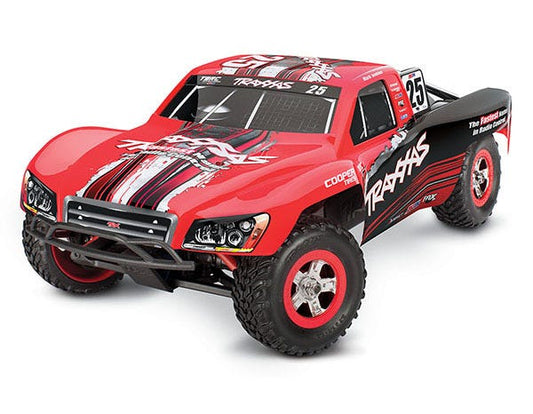 Discontinued - Slash: 1/16 Scale 4WD Electric Short Course Racing Truck.  Ready-To-Race with TQ 2.4GHz radio system Titan 550 motor and XL-2.5 ESC.  Includes: 6-Cell NiMH 1200mAh Traxxas battery