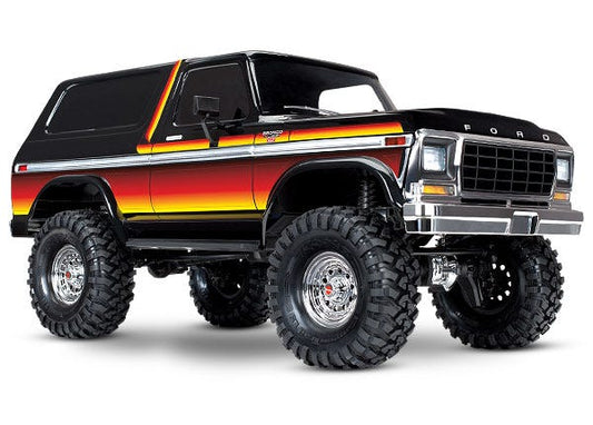 TRX-4 Scale and Trail™ Crawler with Ford Bronco Body: 1/10 Scale 4WD Electric Truck. Ready-to-Drive with TQi Traxxas Link™ Enabled 2.4GHz Radio System XL-5 HV ESC (fwd/rev) and Titan 550 motor.