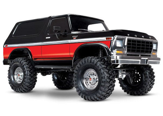 TRX-4 Scale and Trail™ Crawler with Ford Bronco Body: 1/10 Scale 4WD Electric Truck. Ready-to-Drive with TQi Traxxas Link™ Enabled 2.4GHz Radio System XL-5 HV ESC (fwd/rev) and Titan 550 motor.