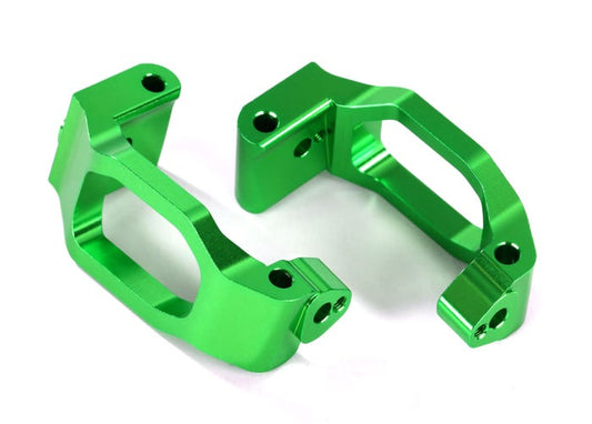 Discontinued - Caster blocks (c-hubs) 6061-T6 aluminum (green-anodized) left & right/ 4x22mm pin (4)/ 3x6mm BCS (4)/ retainers (4)