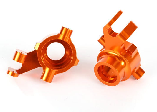 Steering blocks 6061-T6 aluminum (orange-anodized) left & right