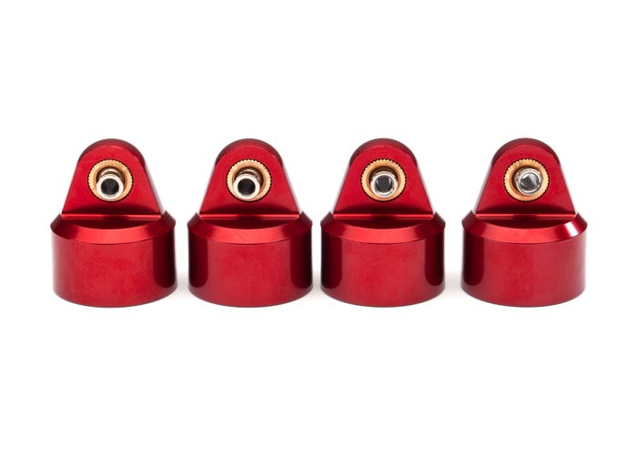 Shock caps aluminum (red-anodized) GT-Maxx shocks (4)