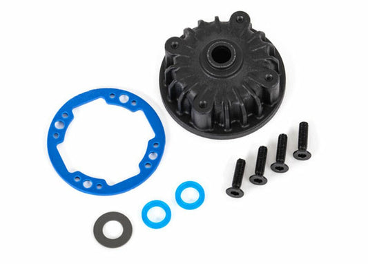 Housing center differential/ x-ring gaskets (2)/ 5x10x0.5 PTFE-coated washer (1)/ 2.5x8 CCS (4)