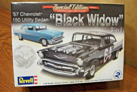 854240 1/25 '57 Chevy 150 Sedan Black Widow 2'n1
