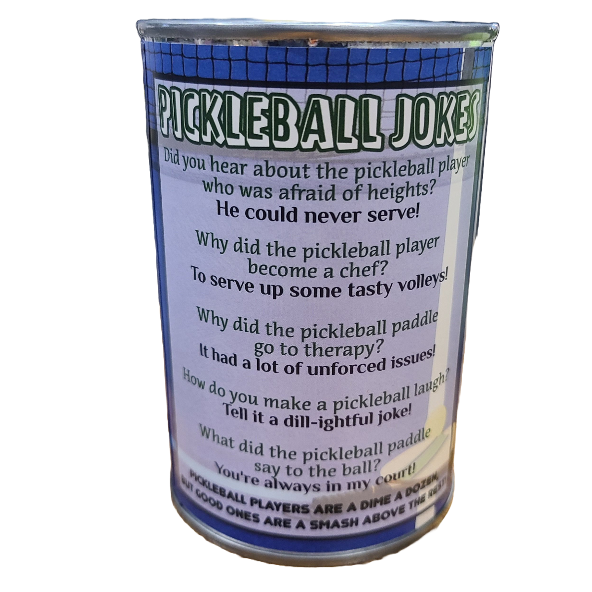 Canned Pickleball | Stuffed Sports Plush in a Can w/Jokes: Pop Top Lid