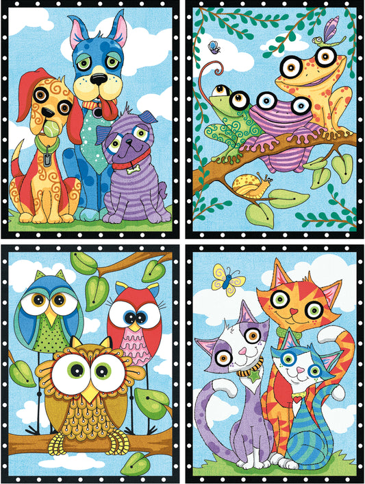 Paint Works Paint By Number Kit 9"X12"-Animal Trios