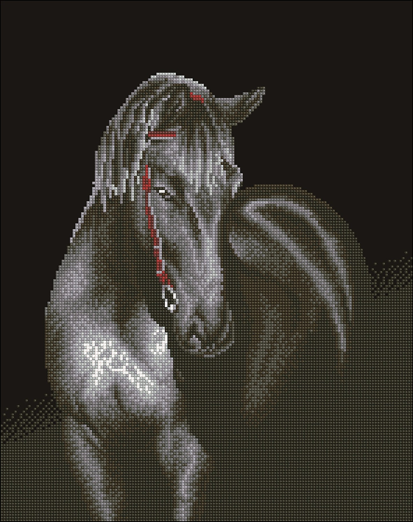 Diamond Dotz Diamond Embroidery Facet Art Kit 19.5"X24"-Midnight Stallion