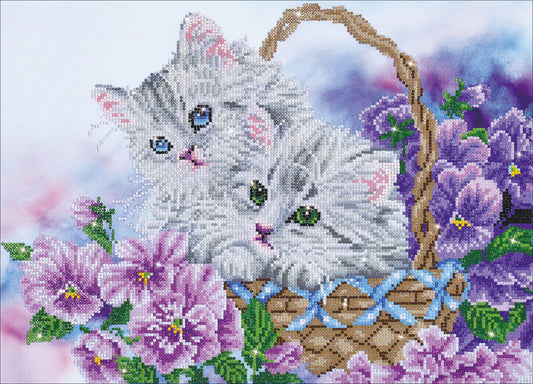 Diamond Dotz Diamond Embroidery Facet Art Kit 23.5"X18"-Kitty Basket
