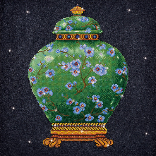 Diamond Dotz Diamond Embroidery Facet Art Kit 23.5"X23.5"-Green Vase