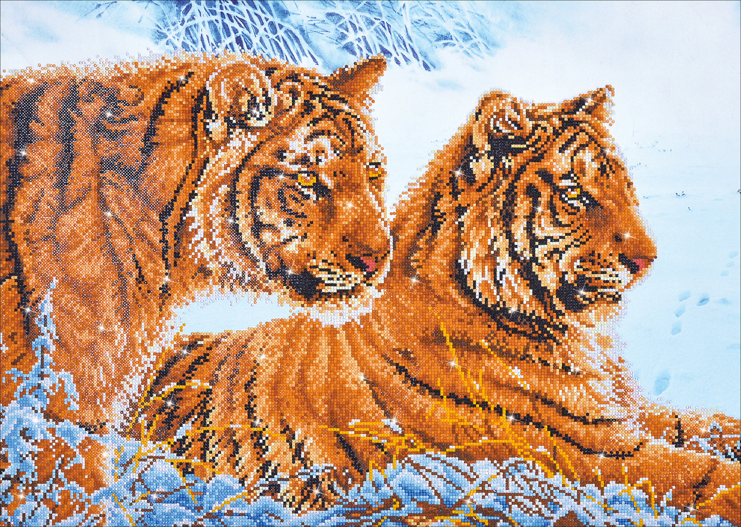 Diamond Dotz Diamond Embroidery Facet Art Kit 31.75"X23.5"-Tigers In The Snow