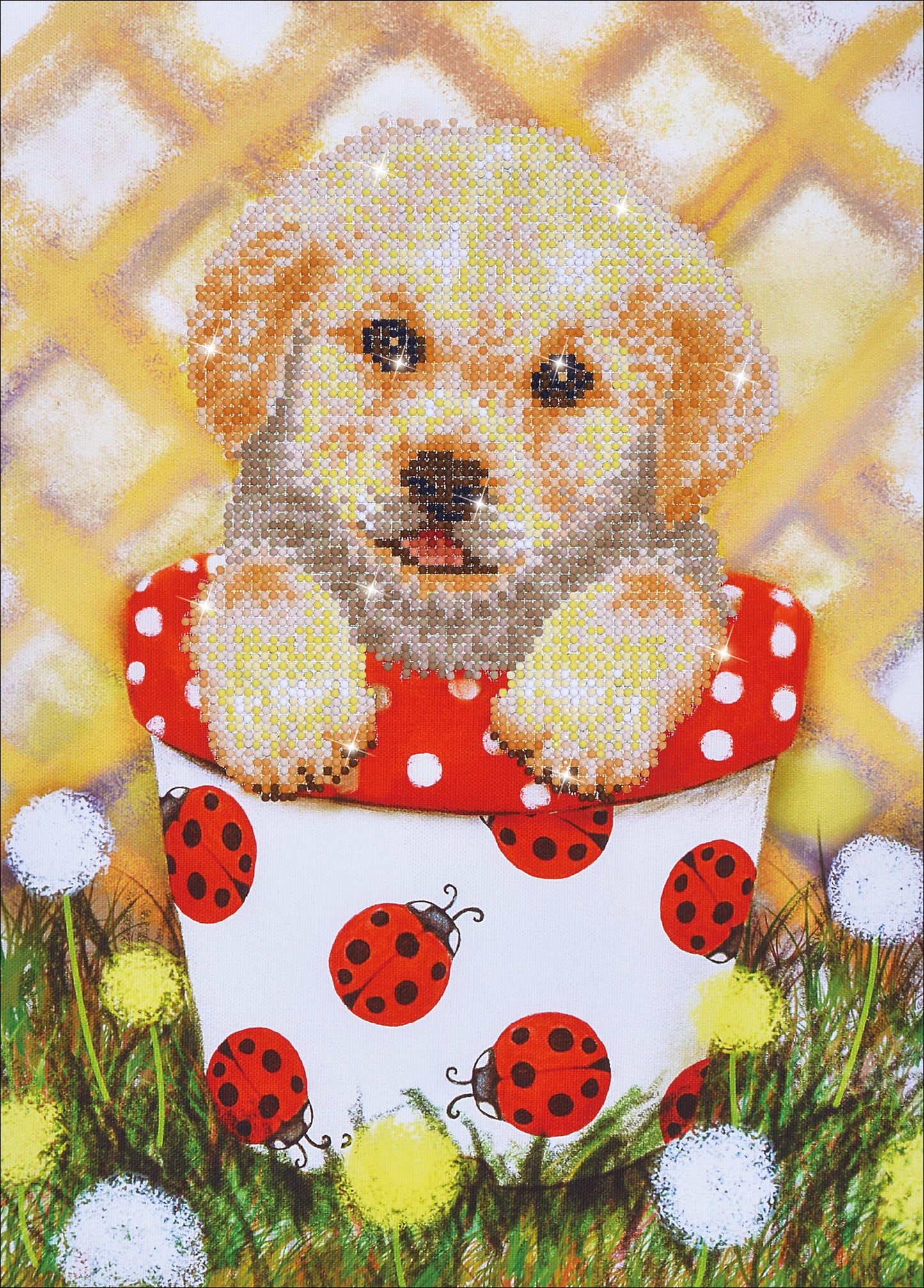 Diamond Dotz Diamond Embroidery Facet Art Kit 15"X19.5"-Pup In Pot