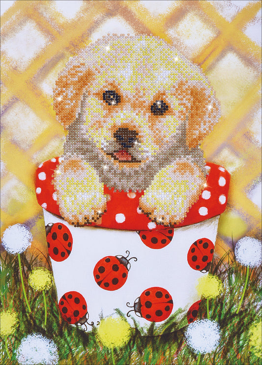 Diamond Dotz Diamond Embroidery Facet Art Kit 15"X19.5"-Pup In Pot