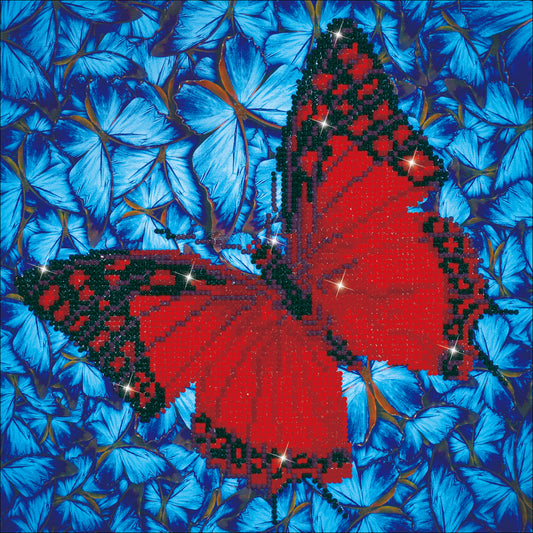 Diamond Dotz Diamond Embroidery Facet Art Kit 14"X14"-Flutterby Red