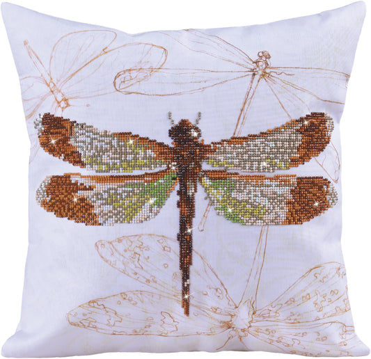 Diamond Dotz Diamond Embroidery Pillow Facet Art Kit-Dragonfly Earth (17.5"X17.5")