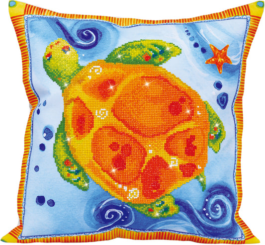 Diamond Dotz Diamond Embroidery Pillow Facet Art Kit-Turtle Journey (17.5"X17.5")