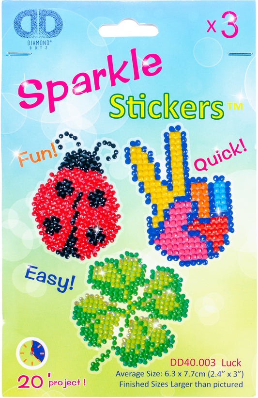 Diamond Dotz Diamond Stickers Facet Art Kit-Assorted Luck 3/Pkg