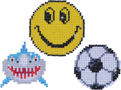 Diamond Dotz Diamond Magnets Facet Art Kit-Assorted Smile 3/Pkg