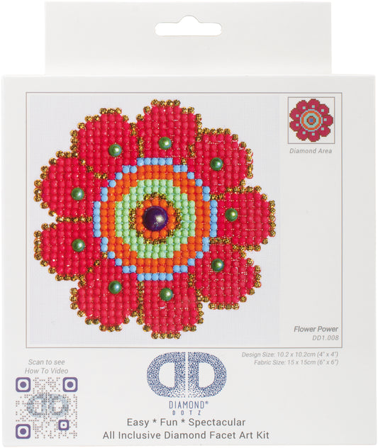 Diamond Dotz Diamond Embroidery Facet Art Kit 6"X6"-Flower Power