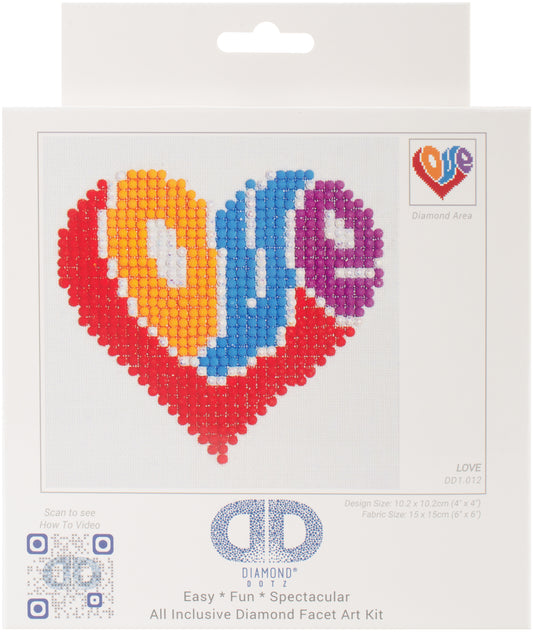 Diamond Dotz Diamond Embroidery Facet Art Kit 4"X4"-Love