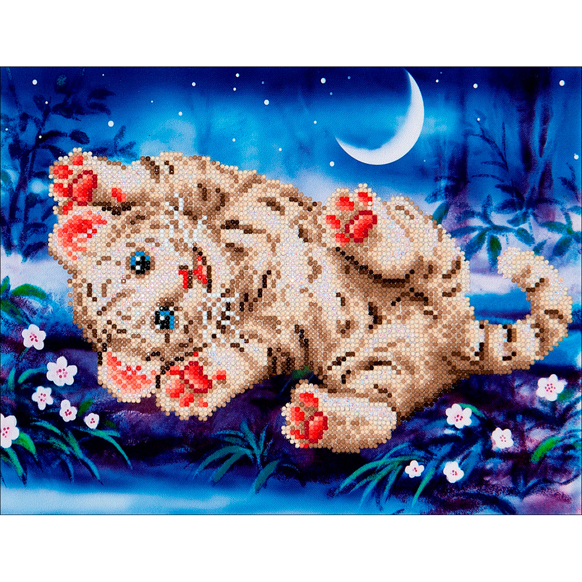 Diamond Dotz Diamond Embroidery Facet Art Kit 17"X13.75"-Baby Tiger Roly Poly