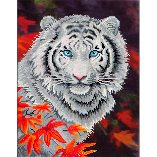 Diamond Dotz Diamond Embroidery Facet Art Kit 17.25"X21.75"-White Tiger In Autumn