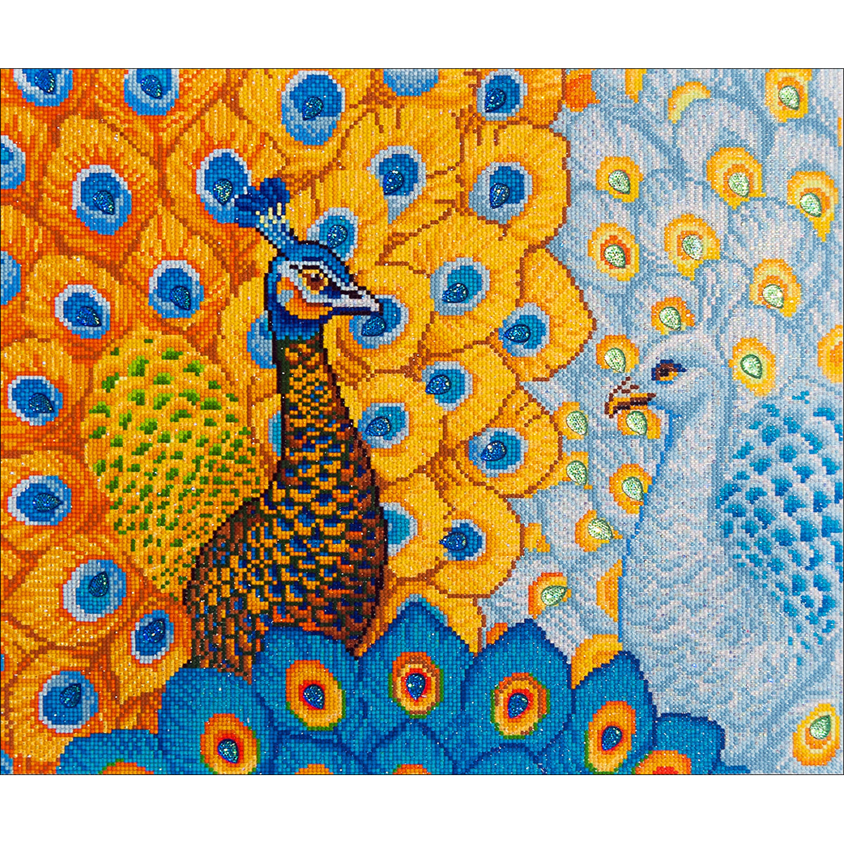 Diamond Dotz Diamond Embroidery Facet Art Kit 31.5"X25"-Romantic Peacocks