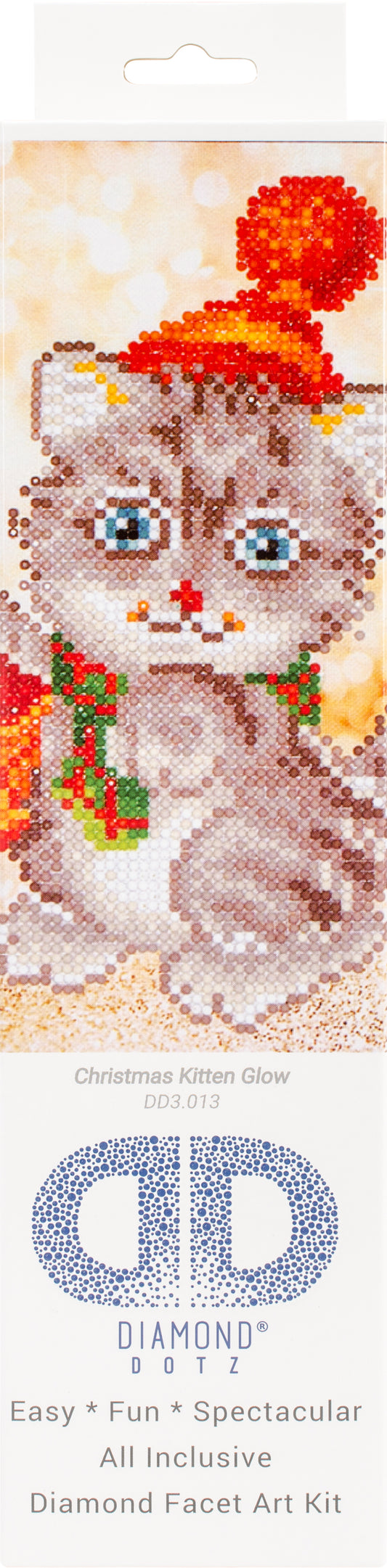 Diamond Dotz Diamond Embroidery Facet Art Kit 11"X11.75"-Christmas Kitten Glow