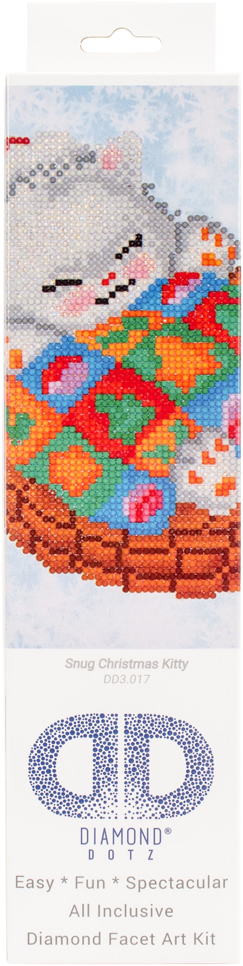 Diamond Dotz Diamond Embroidery Facet Art Kit 11"X11.75"-Snug Christmas Kitty