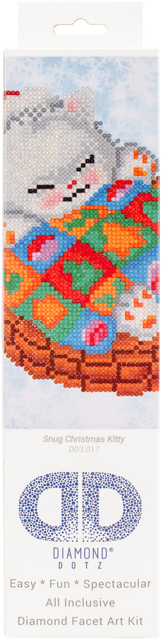 Diamond Dotz Diamond Embroidery Facet Art Kit 11"X11.75"-Snug Christmas Kitty