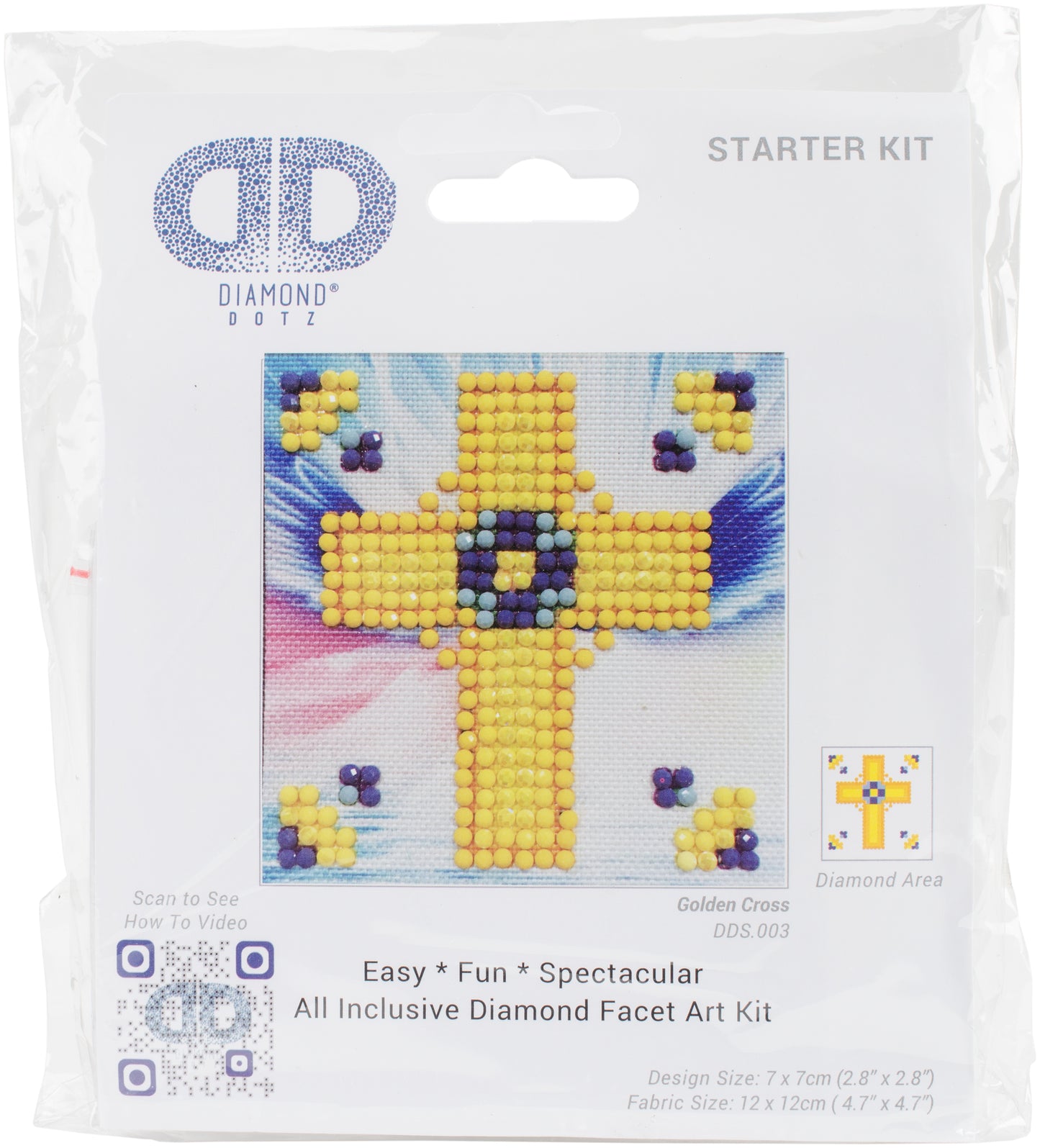 Diamond Dotz Diamond Embroidery Facet Art Kit 4.75"X4.75"-Golden Cross