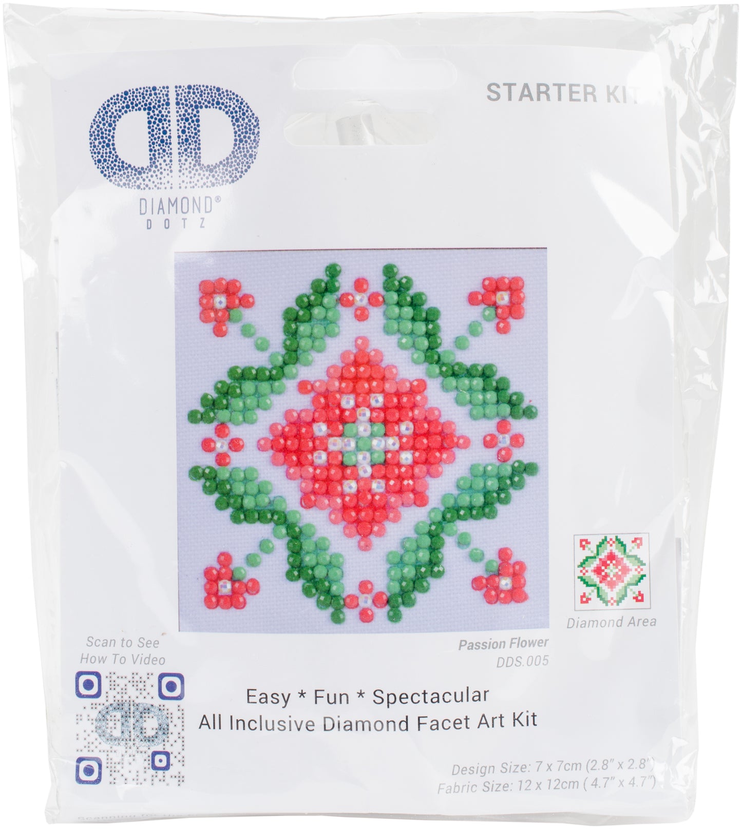 Diamond Dotz Diamond Embroidery Facet Art Kit 4.75"X4.75"-Passion Flower