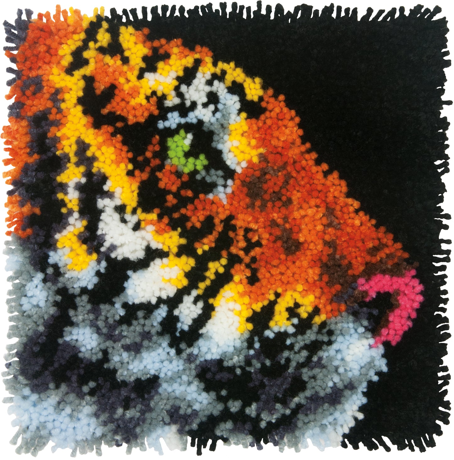 Dimensions Latch Hook Kit 12"X12"-Tiger