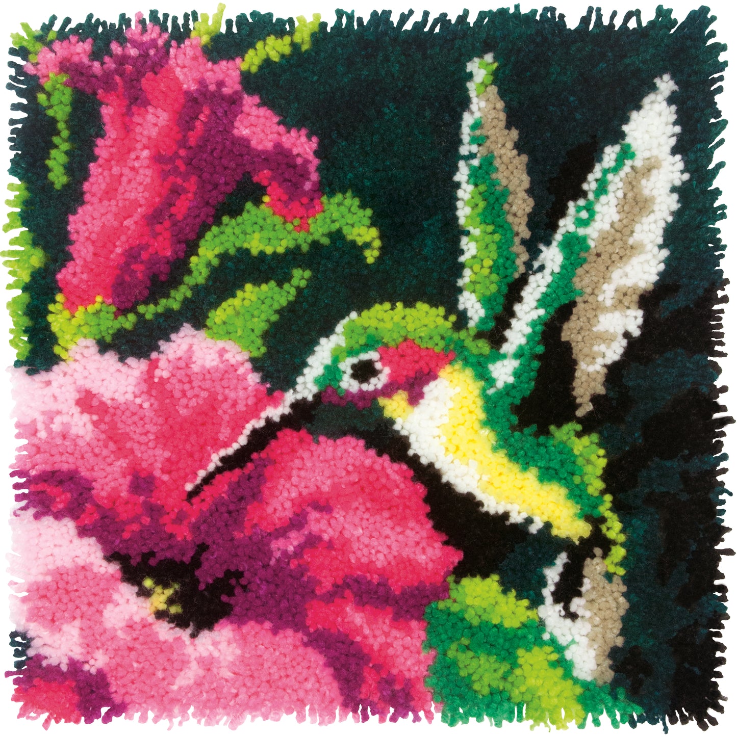 Dimensions Latch Hook Kit 16"X16"-Hummingbird