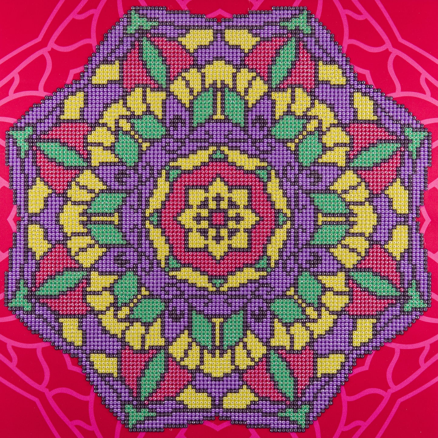 Leisure Arts Diamond Art Intermediate Kit 12"X12"-Mandala