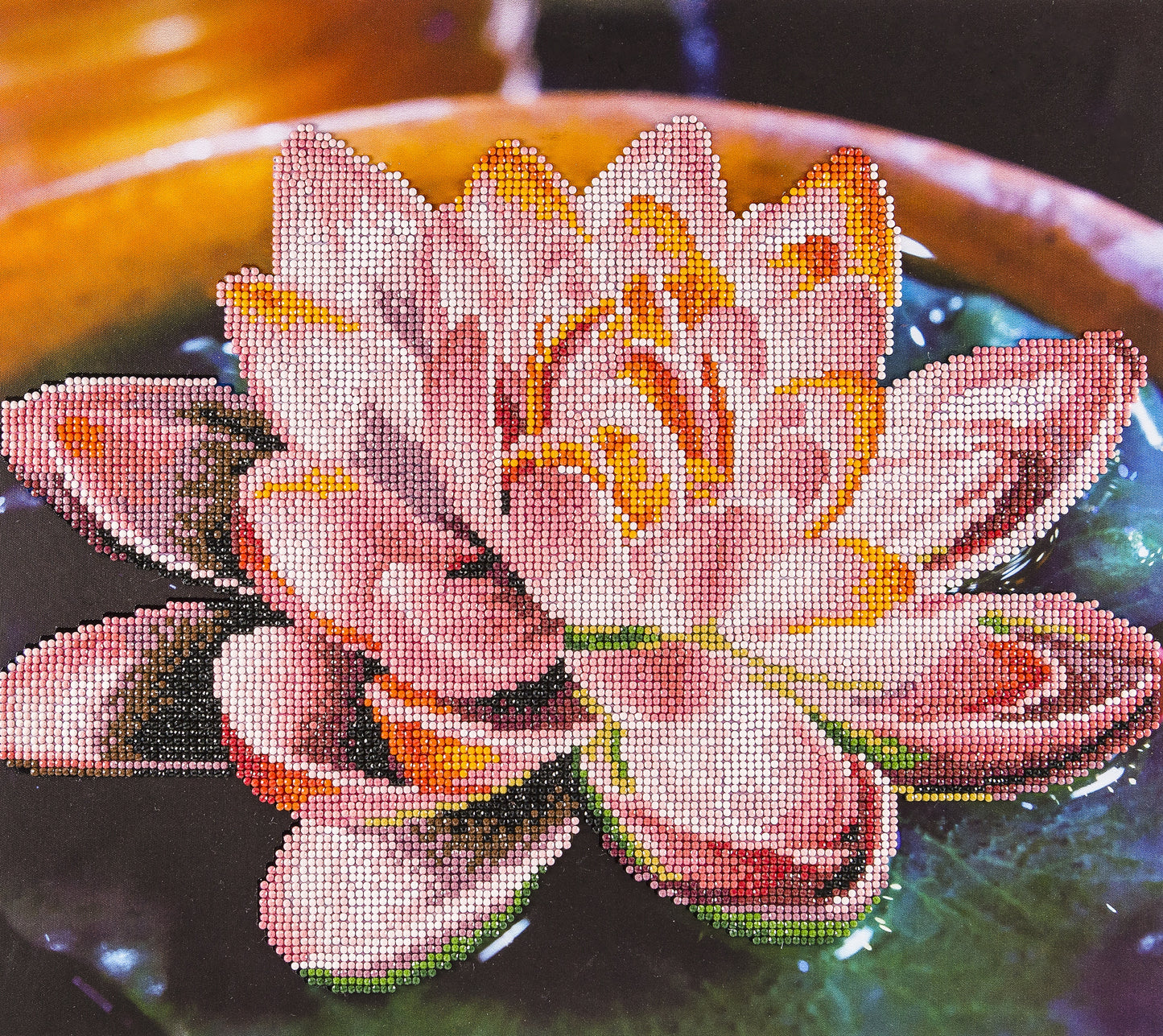 Leisure Arts Diamond Art Advanced Kit 14"X16"-Lotus