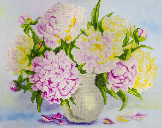 Leisure Arts Diamond Art Advanced Kit 14"X16"-Bouquet Flowers
