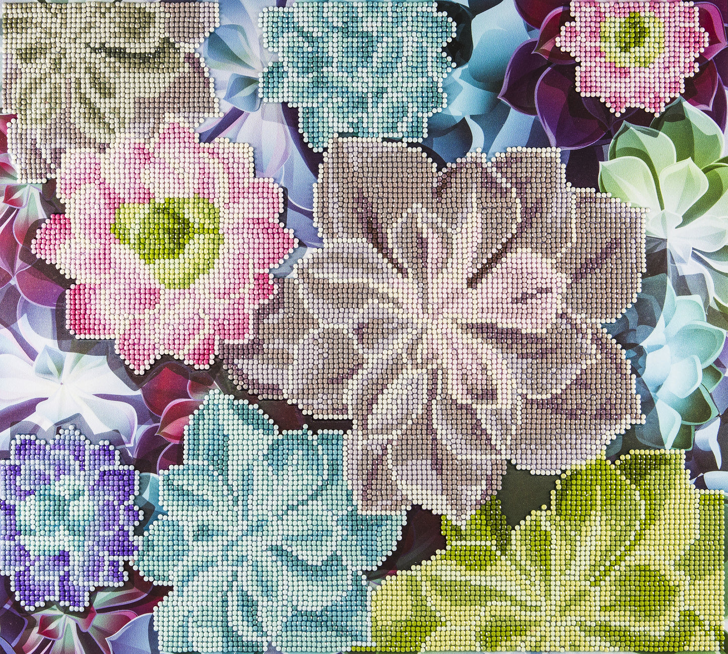 Leisure Arts Diamond Art Advanced Kit 14"X16"-Succulents