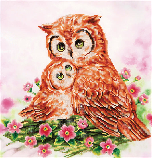 Diamond Dotz Diamond Embroidery Facet Art Kit 16.5"X16.5"-Mother & Baby Owl