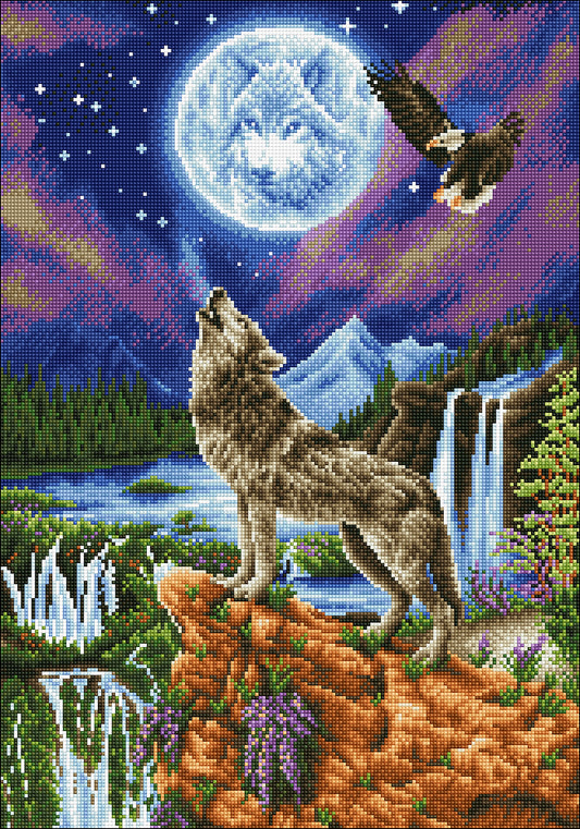 Diamond Dotz Diamond Embroidery Facet Art Kit 18.5"X26.4"-Mystic Wolf