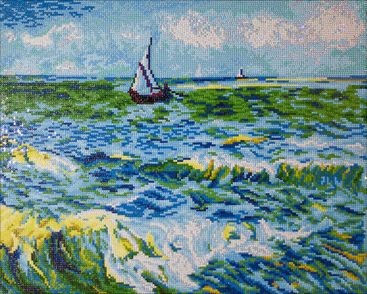 Diamond Dotz Diamond Embroidery Facet Art Kit 24.8"X20.8"-Seascape At Saint Maries (Van Gogh)