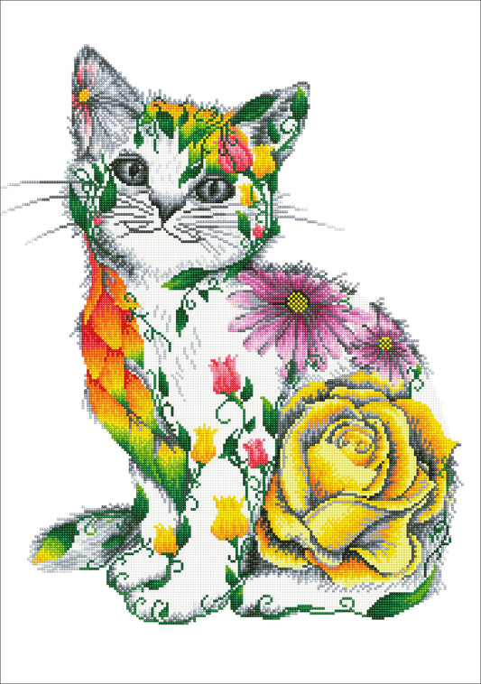 Diamond Dotz Diamond Embroidery Facet Art Kit 21.7"X30.7"-Flower Puss