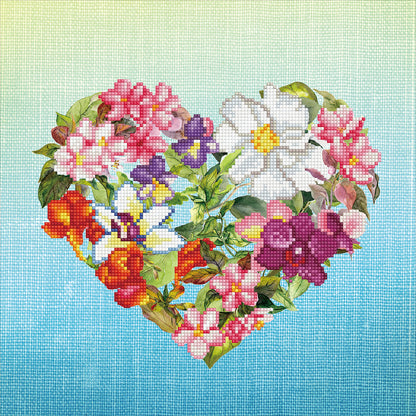 Diamond Dotz Diamond Embroidery Facet Art Kit 14.6"X14.6"-Flower Heart