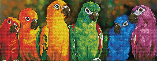 Diamond Dotz Diamond Embroidery Facet Art Kit 22.44"X16.14"-Rainbow Parrots