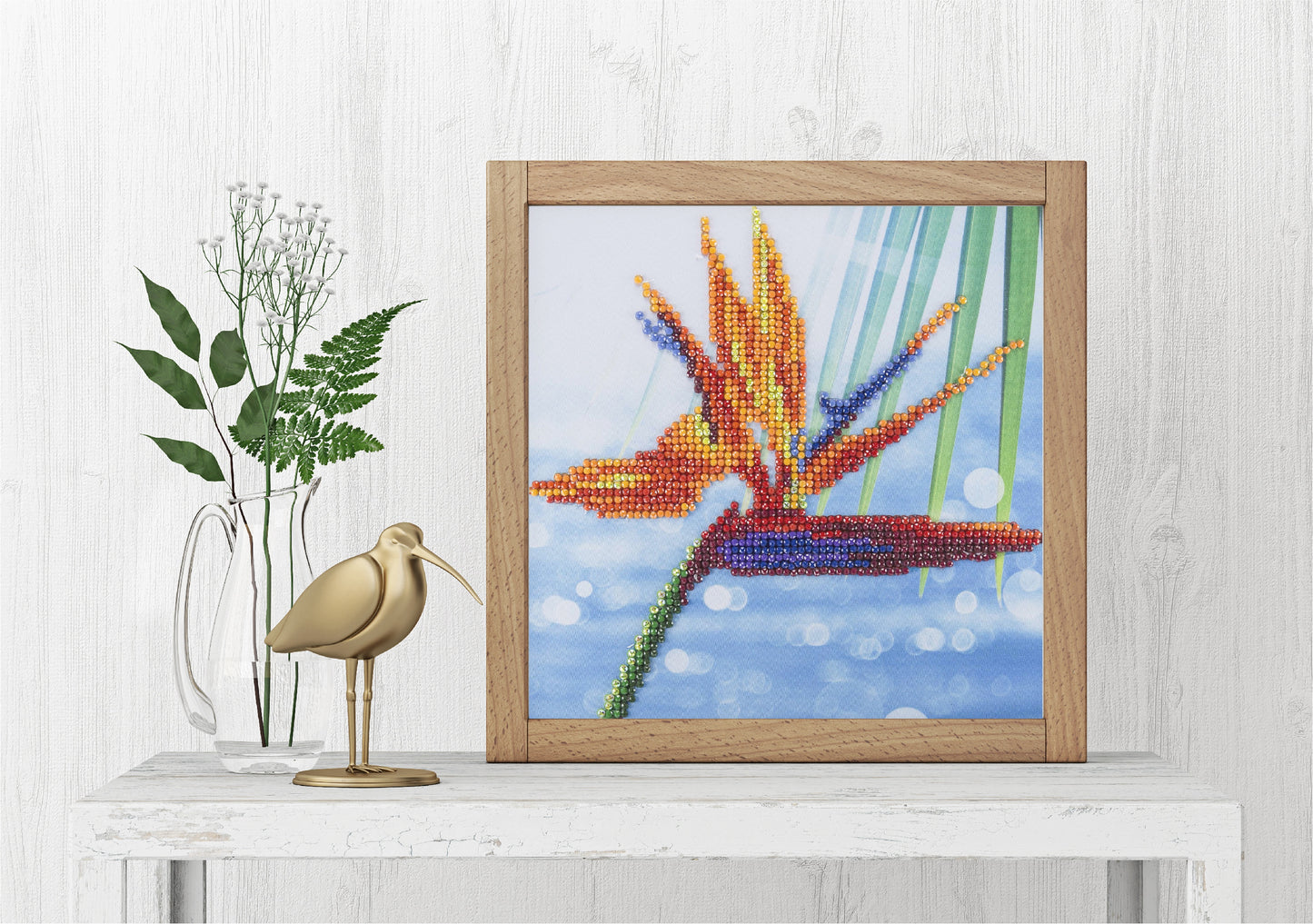 Leisure Arts Diamond Art Beginner Kit 8"X8"-Bird Of Paradise